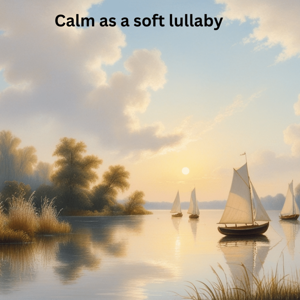 as calm as