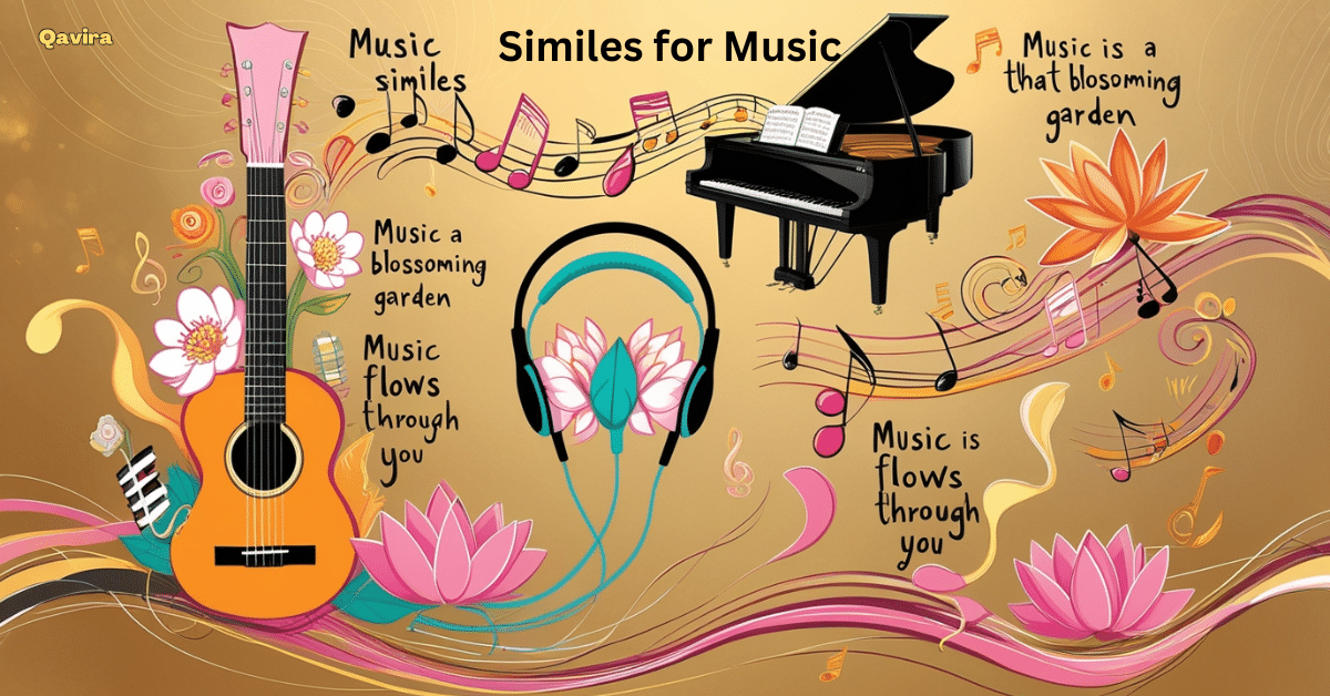 similes and metaphors about music