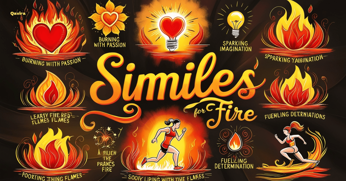 similes for fire